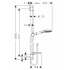 Hansgrohe Душевой гарнитур Raindance Select E120 Air 3jet Puro 0.9 м 26621400
