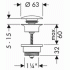 Hansgrohe 50100000 Push-open 1 1/4"