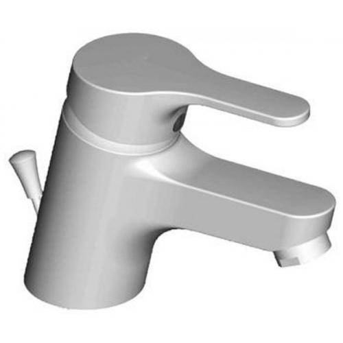 Слимлайн II смеситель для умывальника одноручковый под 1 отверстие, гибкая подводка G1/2, пластиковый донный клапан, хром Ideal Standart B8668AA