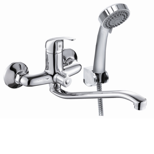 Смеситель для ванны с длинным изливом и аксессуарами KONNER BASIS BSS1600
