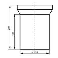 Муфта сливная для WC прямая Sanit 58.202.01 Муфта сливная для WC прямая Sanit 58.202.01
