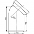 Муфта сливная для WC 45 гр Sanit 58.102.01