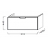 EB562-N23 тумба REVE для Е4801 97x43,5 (коричн) Jacob Delafon