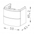 EB1102-G1C тумба PRESQU`ILE /50х41х45,2/ (бел) Jacob Delafon