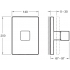 E98737-CP переключатель SQUARE на 3 выхода Jacob Delafon