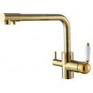 Смеситель для кухни KorDi 3109-L046 Золото под фильтр