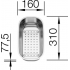 Blanco  Коландер MEDIAN нержавеющая сталь 310 х 160 х 77,5 мм BL-208195