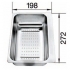Blanco  Коландер METRA 6/6S COMPACT нержавеющая сталь 198 х 272 мм BL-217796