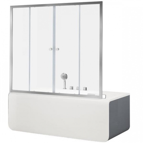 Aquanet NAA6142 Alfa 5 шторка для ванны 1700x1400 стекло прозрачное 6 мм профиль хром (196046)