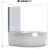 Aquanet NF6211 Alfa 1 шторка для ванны 1 стекло универсальная 750x1350 стекло прозрачное 5 мм профиль Хром (196050)