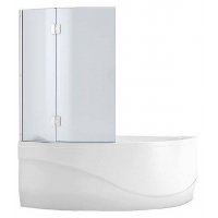 Aquanet AQ3 L Душевая шторка на ванну Mayorca L 100x160 узорчатое профиль хром (175767)