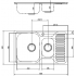 Мойка из нержавеющей стали Teka Princess 1 1/2B 1/2D PA780M3001 Микротекстура 800 x 500 мм PA780M3001