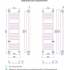 Водяной полотенцесушитель Богема прямая 1200х300 (вертикальное подключение) Сунержа 00-0116-1230