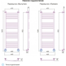 Водяной полотенцесушитель Богема 1200х400 (вертикальное подключение) (Золото) Сунержа 03-0115-1240