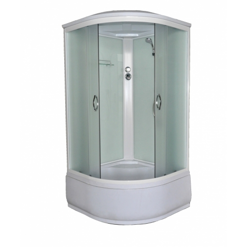 Душевая кабина CS-800 HI G, 80*80*215 высокая серая, стекло 4мм, поддон 43 см