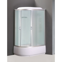 Loranto Душевая кабина CS-66120L F 120*80*215 высокий поддон 40 см  белая стекло 4 мм
