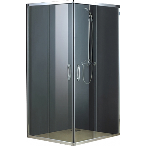 Душевое ограждение AZ-131 S 90x90x200 хром 5 мм прозрачное стекло Azario