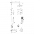 LM4522C Lemark Смеситель для ванны и душа встраиваемый с дополнительной 1-функциональной лейкой хром