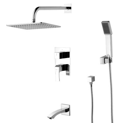 LM4522C Lemark Смеситель для ванны и душа встраиваемый с дополнительной 1-функциональной лейкой хром