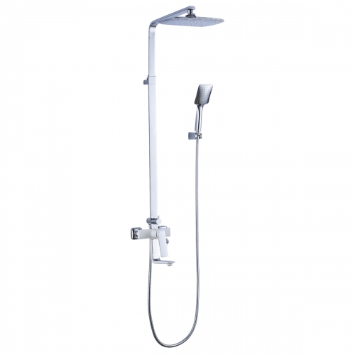 LM5962CW Lemark Смеситель для ванны с верхней душевой лейкой Тропический дождь с поворотным изливом