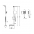 LM8073C Lemark Комплект: стойка душевая 700 мм с лейкой 2-ф полочкой и шлангом 1,5м хром