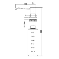 LM8201S Lemark Эксперт Аксессуары для кухни дозатор для жидких моющих средств врезной сталь
