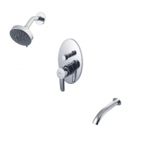 LM3221C Lemark Атлантисс Смеситель для ванны и душа встраиваемый с 5-функциональной лейкой хром