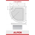 A40 Набор Поддон 1000x1000x160 акриловый ALPEN + Средство для очистки акриловых ванн