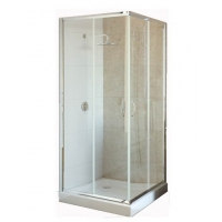 A320N ALPEN ALPINA Square 100x100x195 Душевая шторка (покрытие Easy Clean) + средство для очистки