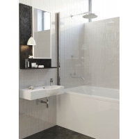 A170N ALPEN ALPINA 100x1500 Шторка на ванну (покрытие Easy Clean) + Средство для очистки душ.каб.