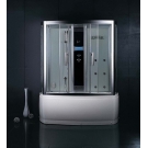 EAGO Ванна с кабиной паровой DA327F3 170х100х220 зер хр,с аэр.мас.