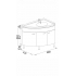 Тумба с раковиной Aquanet Корнер 80 R белый (закрытая)