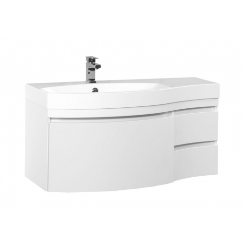 Тумба с раковиной Aquanet Опера 115 L белый (3 ящика)