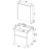 Набор мебели для ванной Aquanet Латина 60 бордо (2 ящика)