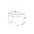 Тумба с раковиной Aquanet Корнер 80 L белый (закрытая)
