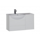 Тумба с раковиной Aquanet Лайн 90 L белый