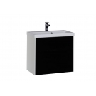 Тумба с раковиной Aquanet Латина 70 черный (2 ящика)