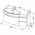 Тумба с раковиной Aquanet Опера 115 L белый (3 ящика)