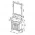 Набор мебели для ванной Aquanet Валенса 70 белый краколет/серебро