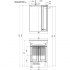 Зеркальный шкаф Aquanet Честер 60 черный/золото