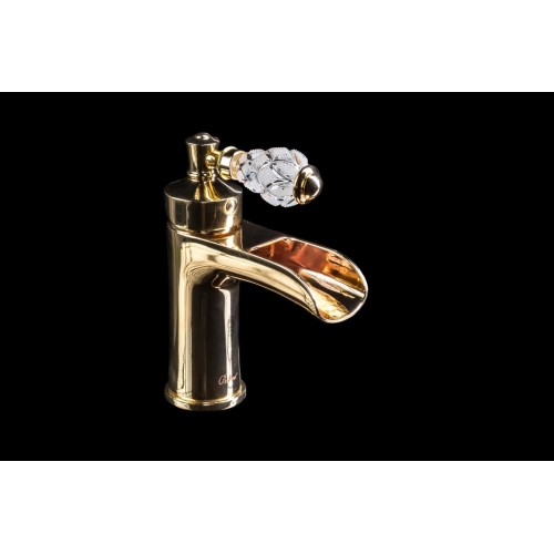 Смеситель для умывальника VOGUE CRYSTAL Золото Boheme 211-CRST