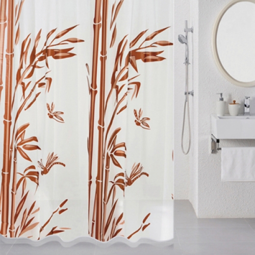 Штора для ванной комнаты Milardo Bamboo (brown) 511V180M11