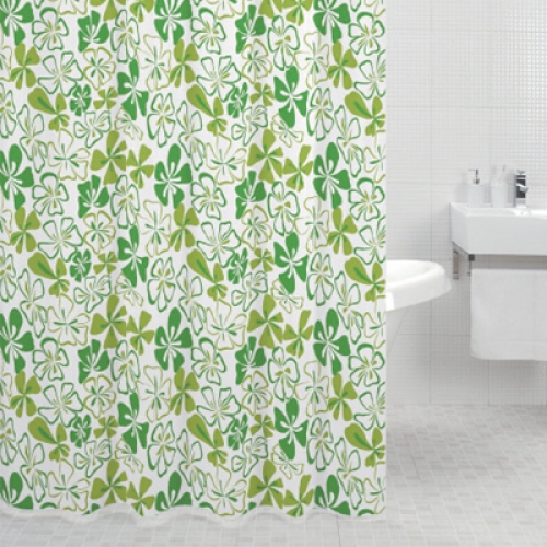 Штора для ванной комнаты Milardo Jungle Flowers (green) 620P180M11
