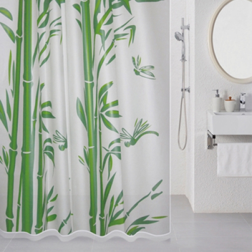 Штора для ванной комнаты Milardo Bamboo (green) 510V180M11