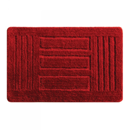 Коврик для ванной комнаты Milardo Strict Geometry (red) 330M580M12