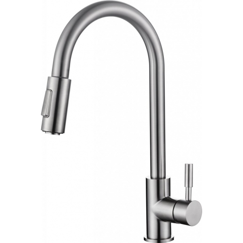 BelBagno BB-LAM31A-IN Смеситель для кухни двухрежимный нержавеющая сталь сатин