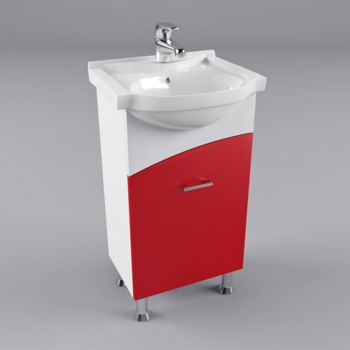 Тумба с раковиной WaterWorld Дуга Н 450 1 дверь